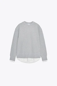 COMBINATION PLUSH SWEATSHIRT