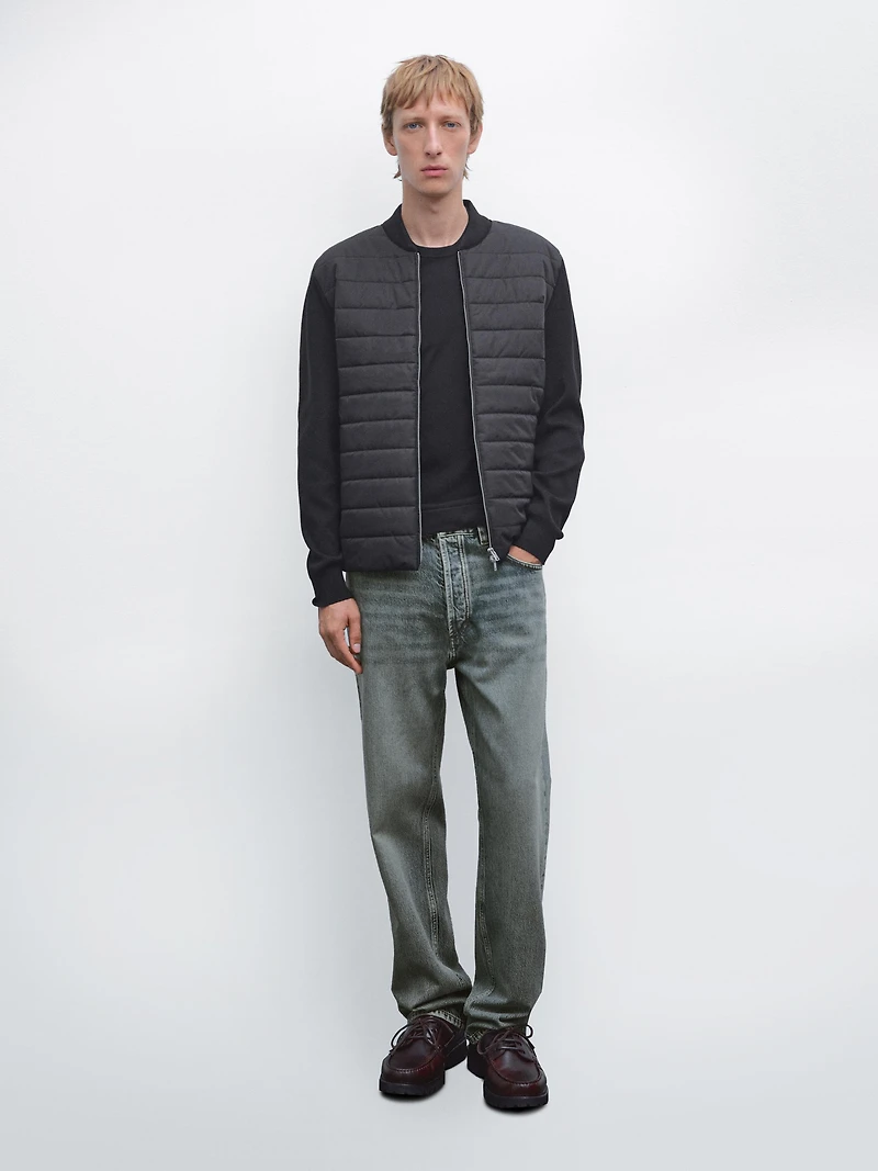 Quilted bomber jacket