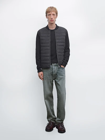 Quilted bomber jacket