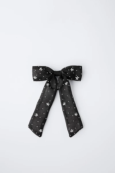 CHOUCHOU À NŒUD EN ORGANZA ET FANTAISIE