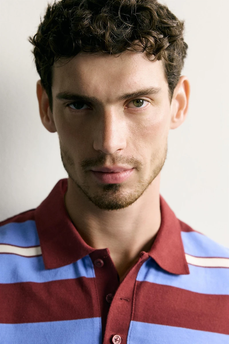 REGULAR FIT STRIPED PIQUÉ POLO