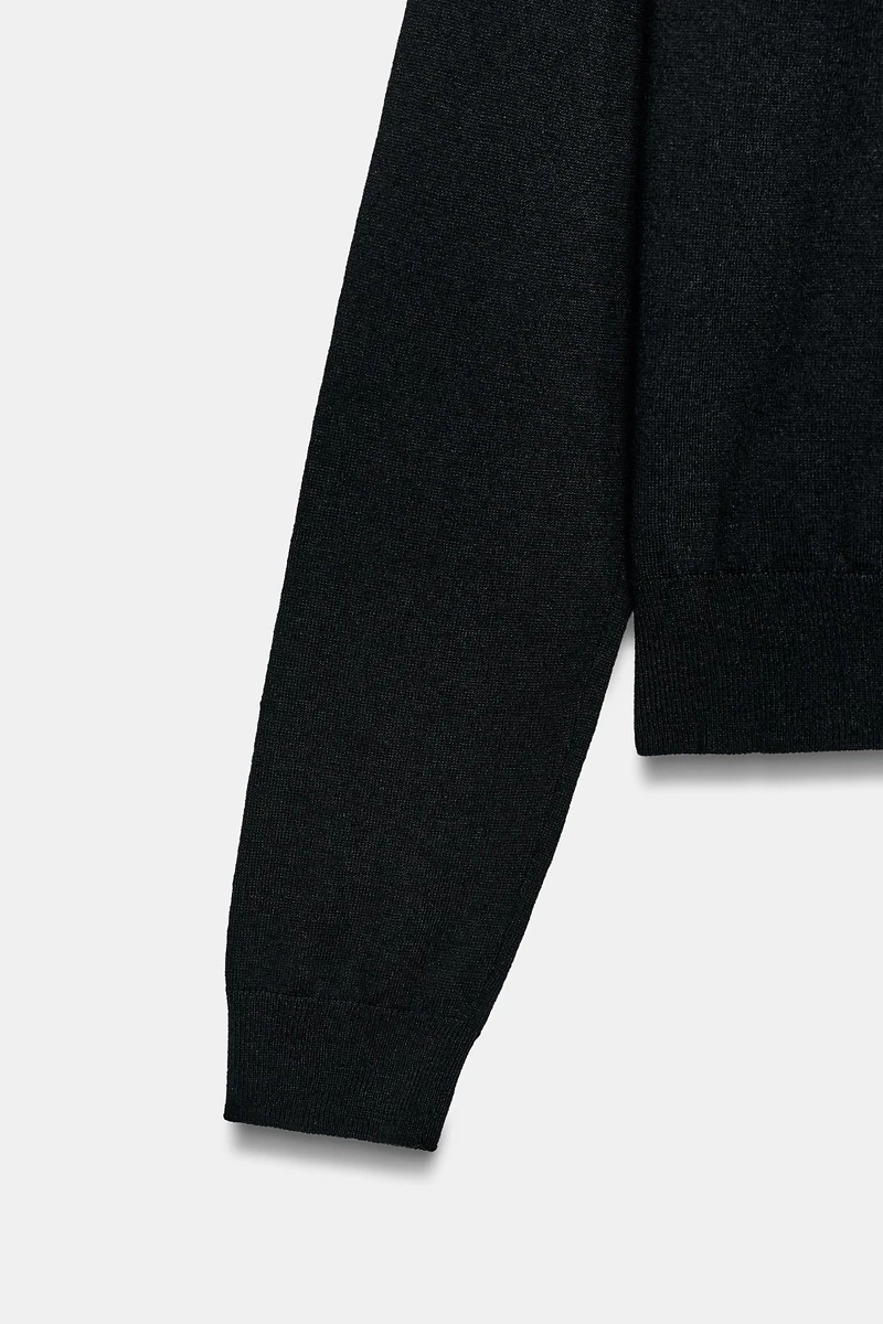 WOOL BLEND HIGH-NECK JUMPER