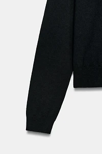 WOOL BLEND HIGH-NECK JUMPER