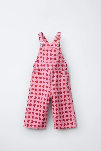 LONG TWILL HEART OVERALLS