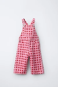 LONG TWILL HEART OVERALLS