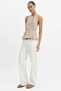 POLKA DOT BALLOON TOP WITH LINEN