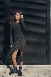 ASYMMETRIC MIDI DRESS