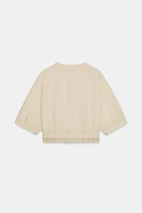 EMBROIDERED CROP SHIRT