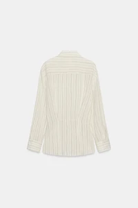 CHEMISE À RAYURES ET PLIS ZW COLLECTION ÉDITION LIMITÉE