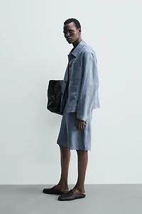 100% LINEN RELAXED FIT SHORTS