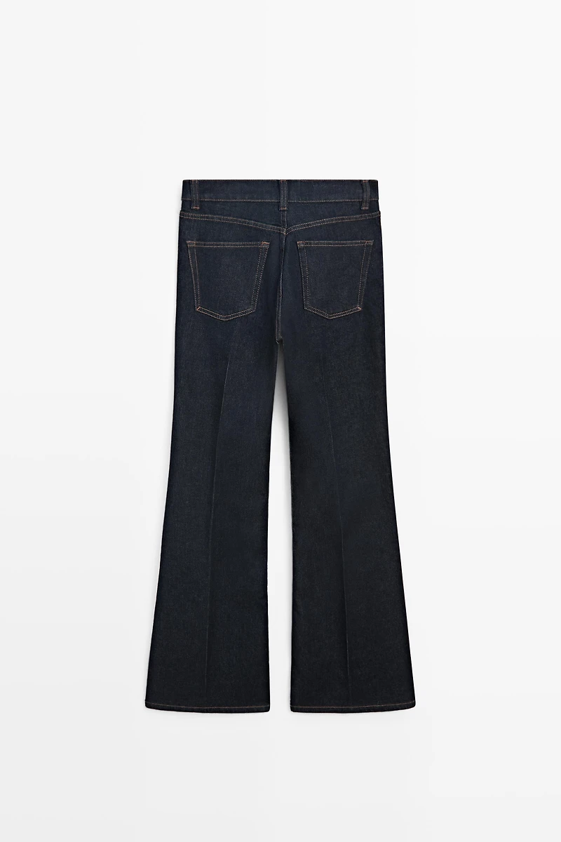 Jean skinny flare taille haute