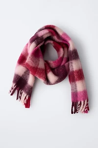 PLAID KNIT SCARF