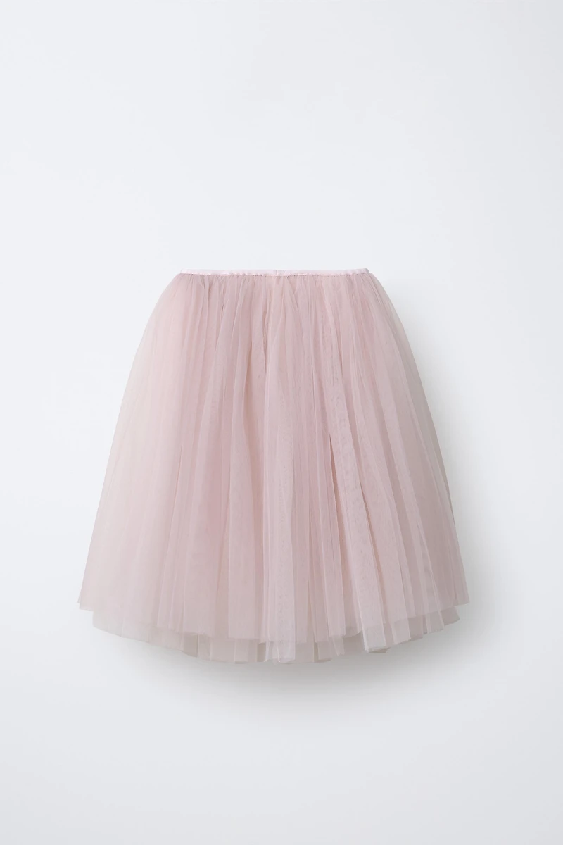 LONG MULTILAYERED TULLE SKIRT