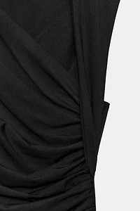 DRAPED MIDI DRESS