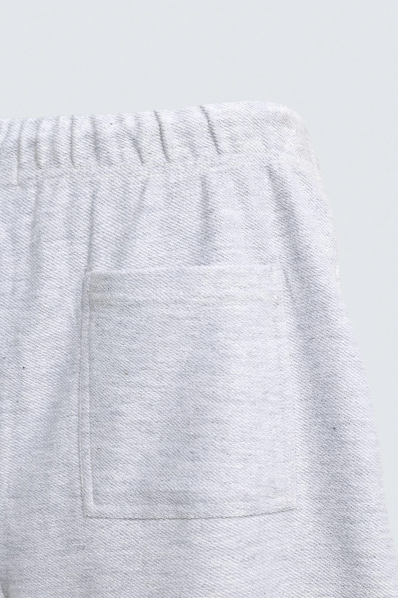 TEXTURED RELAXED FIT JOGGER SHORTS