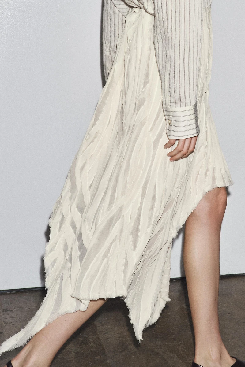 ZW COLLECTION ASYMMETRIC PLEATED SKIRT