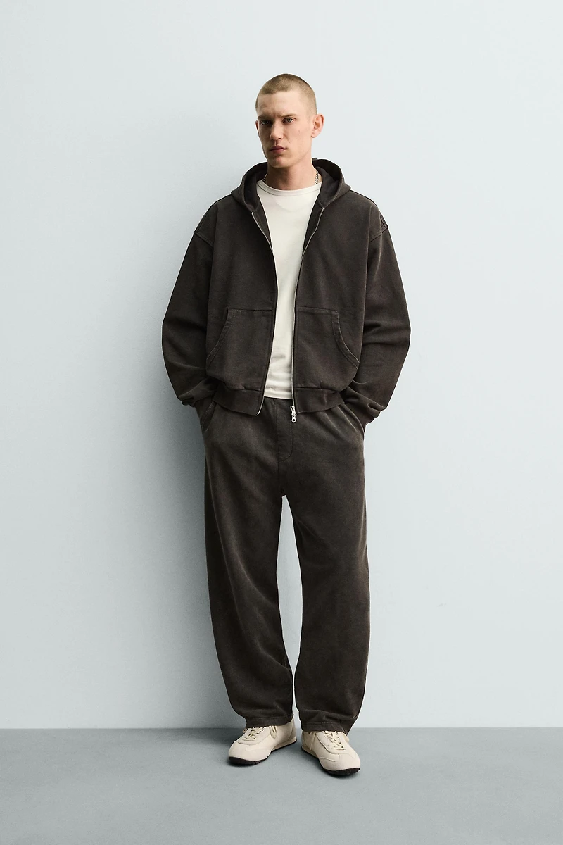 WASHED BALLOON FIT JOGGING PANTS