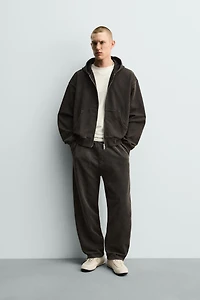 WASHED BALLOON FIT JOGGING PANTS