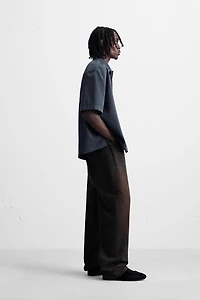 EMBROIDERED TEXTURED OVERSHIRT