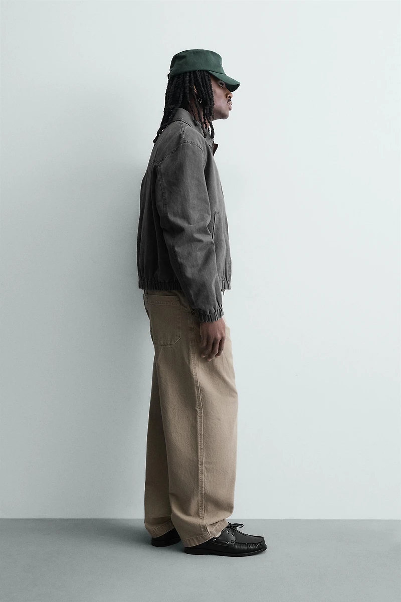 BLOUSON EFFET DAIM DÉLAVÉ