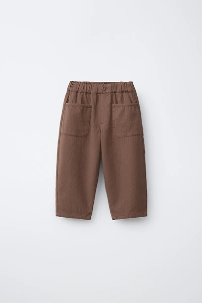 STRAIGHT LEG PANTS WITH POCKETS