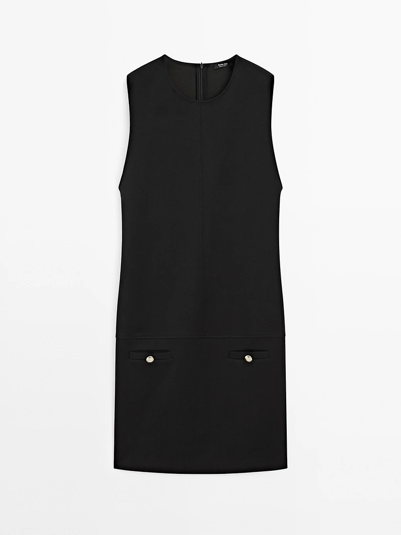 Short dress with button details