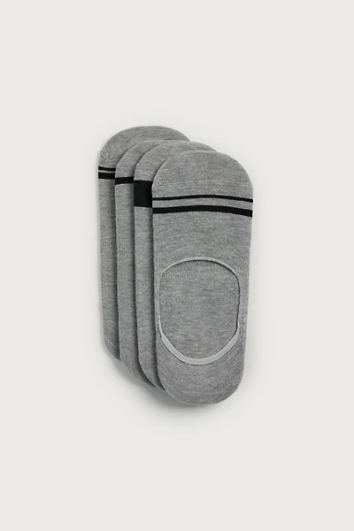 PACK OF 4 STRIPED INVISIBLE SOCKS