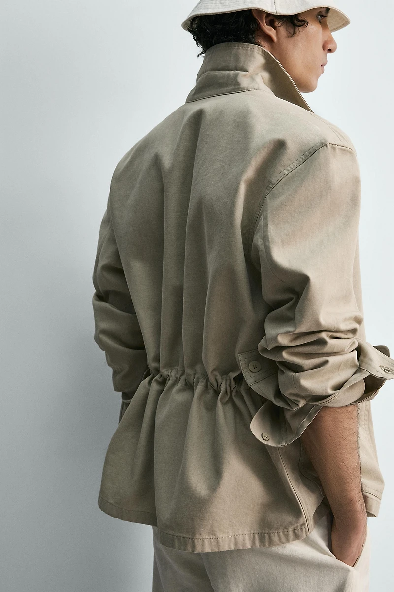 REGULAR FIT OVERSHIRT WITH POCKETS