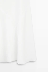 Flowing 100% linen midi dress