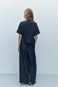 DRAWSTRING SAFARI SHIRT