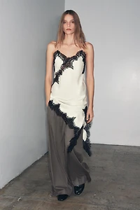 ZW COLLECTION ASYMMETRIC LACE DRESS