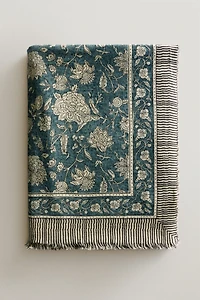 FLORAL COTTON BLANKET