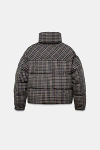 PLAID PUFFER ANORAK