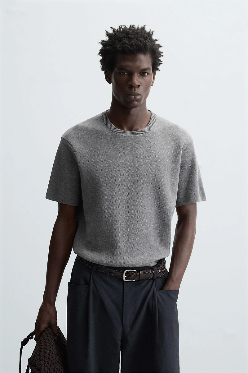 RELAXED FIT KNIT T-SHIRT