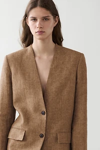 100% linen melange suit blazer