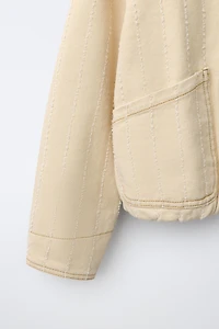 FRAYED TWILL JACKET