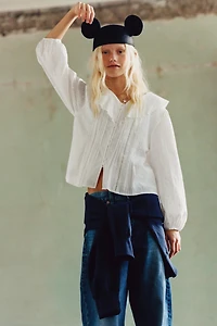 EMBROIDERED FLORAL ROMANTIC SHIRT