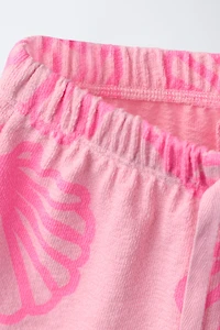 NEON SHELL PRINT SHORTS