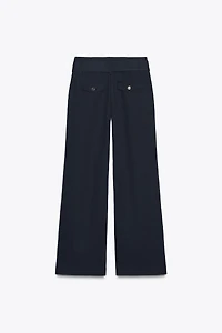 BELTED WIDE LEG PANTS