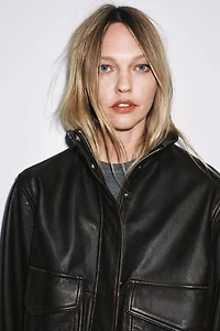 ZW COLLECTION LIMITED EDITION LEATHER BOMBER JACKET