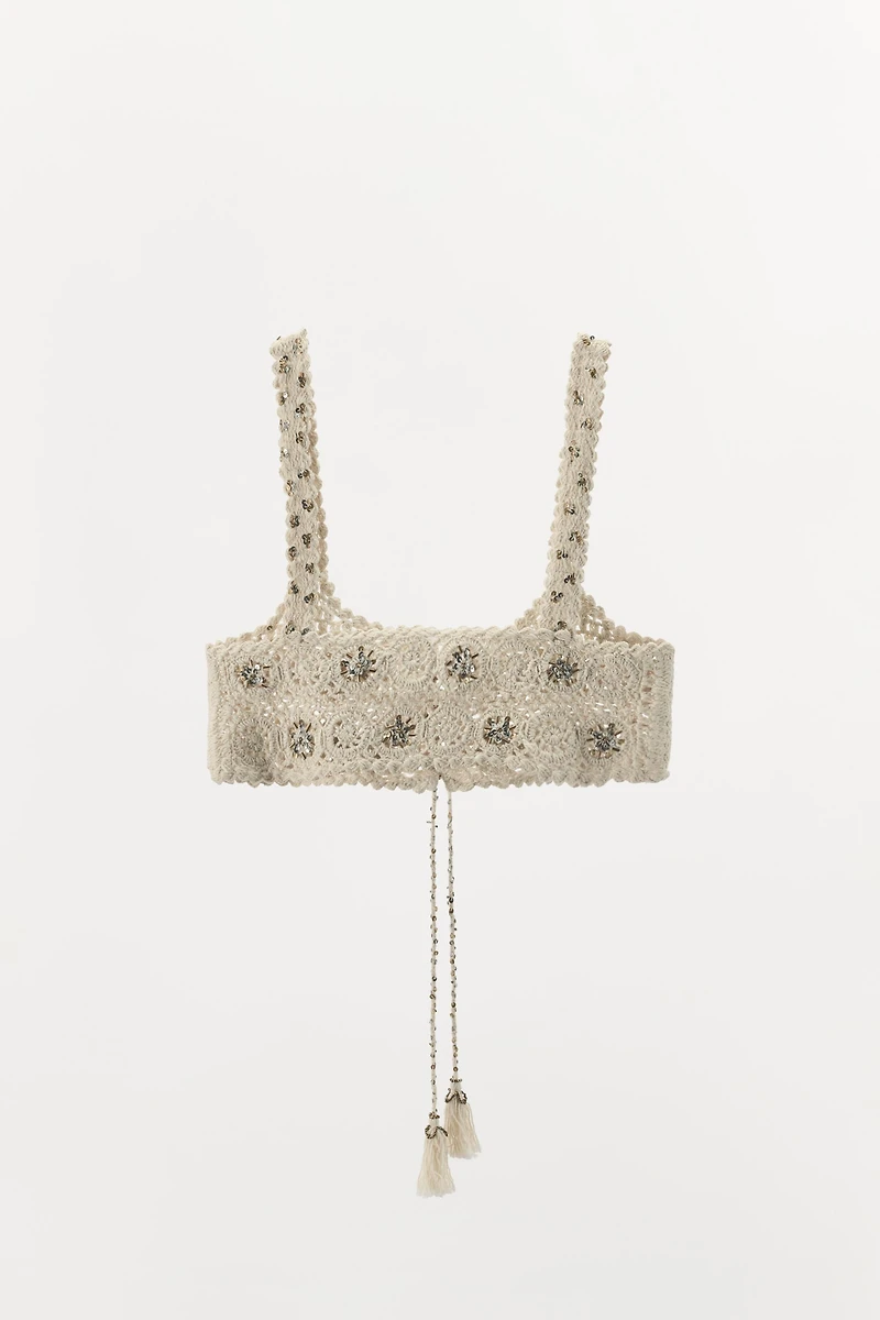 LIMITED EDITION BEADED CROCHET BRA