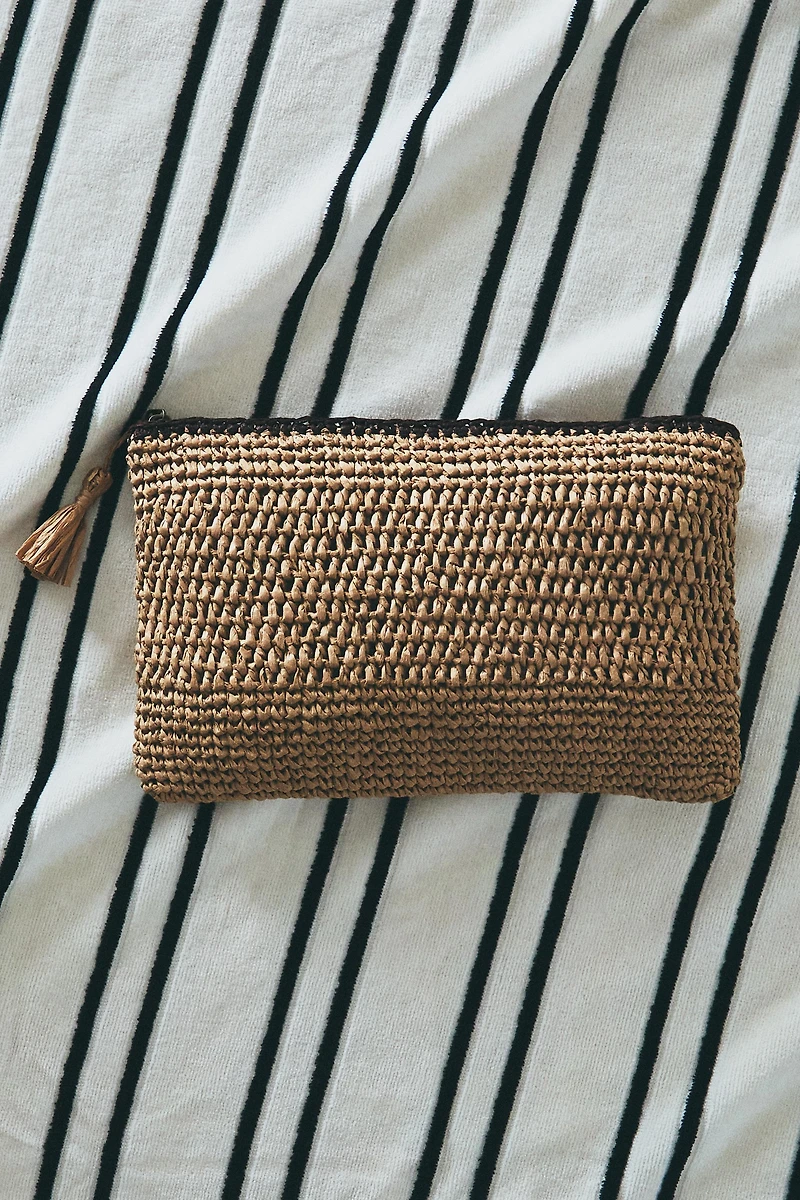 PAPER MAKEUP BAG WITH TRIM DETAIL