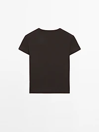 Ribbed heavy weight short sleeve T-shirt