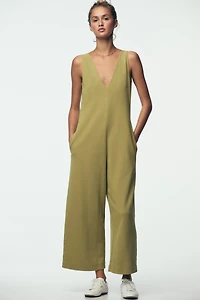 WASHED INTERLOCK JUMPSUIT