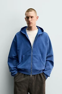 WASHED ZIP HOODIE