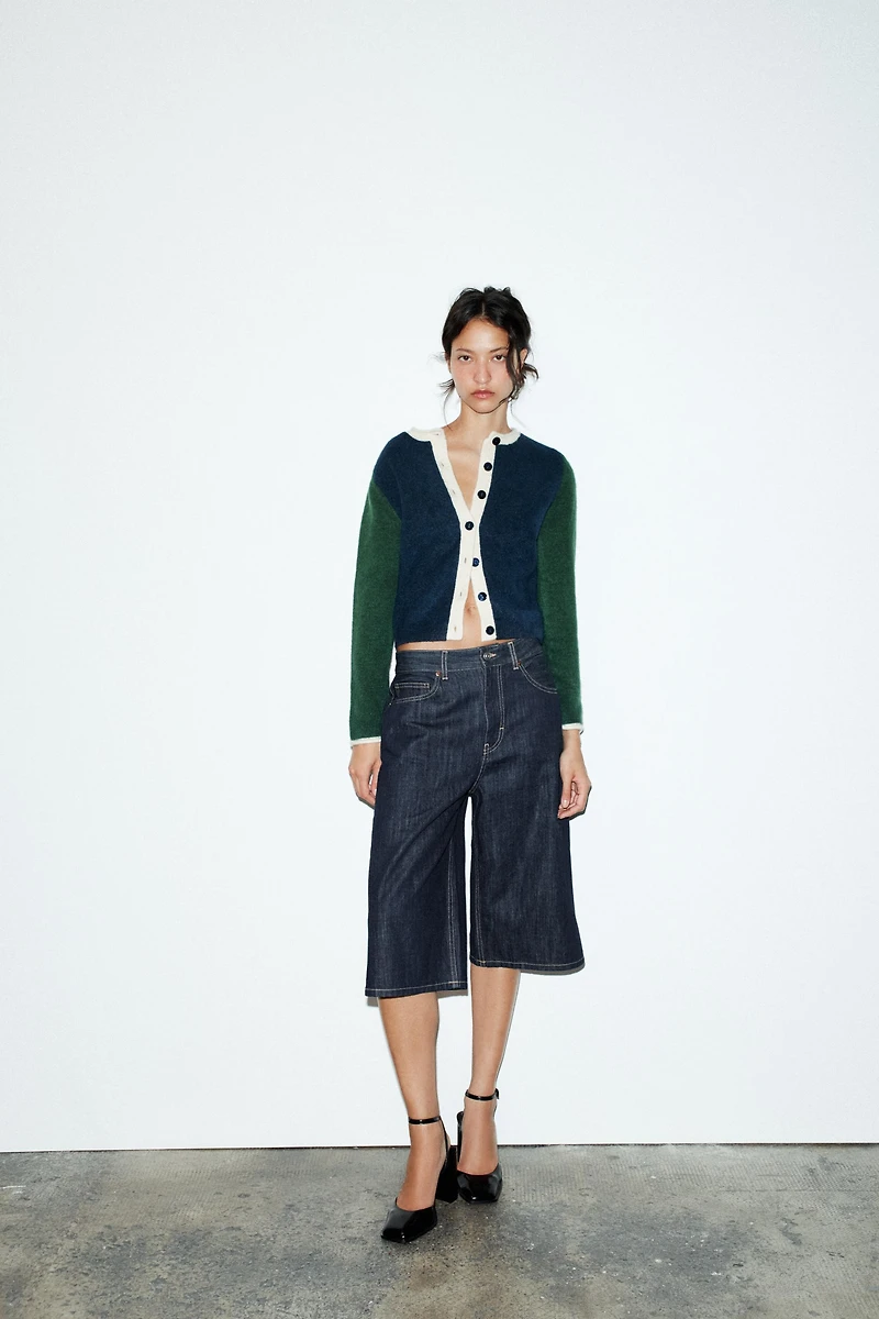 GILET EN MAILLE COLOR BLOCK