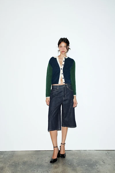 GILET EN MAILLE COLOR BLOCK