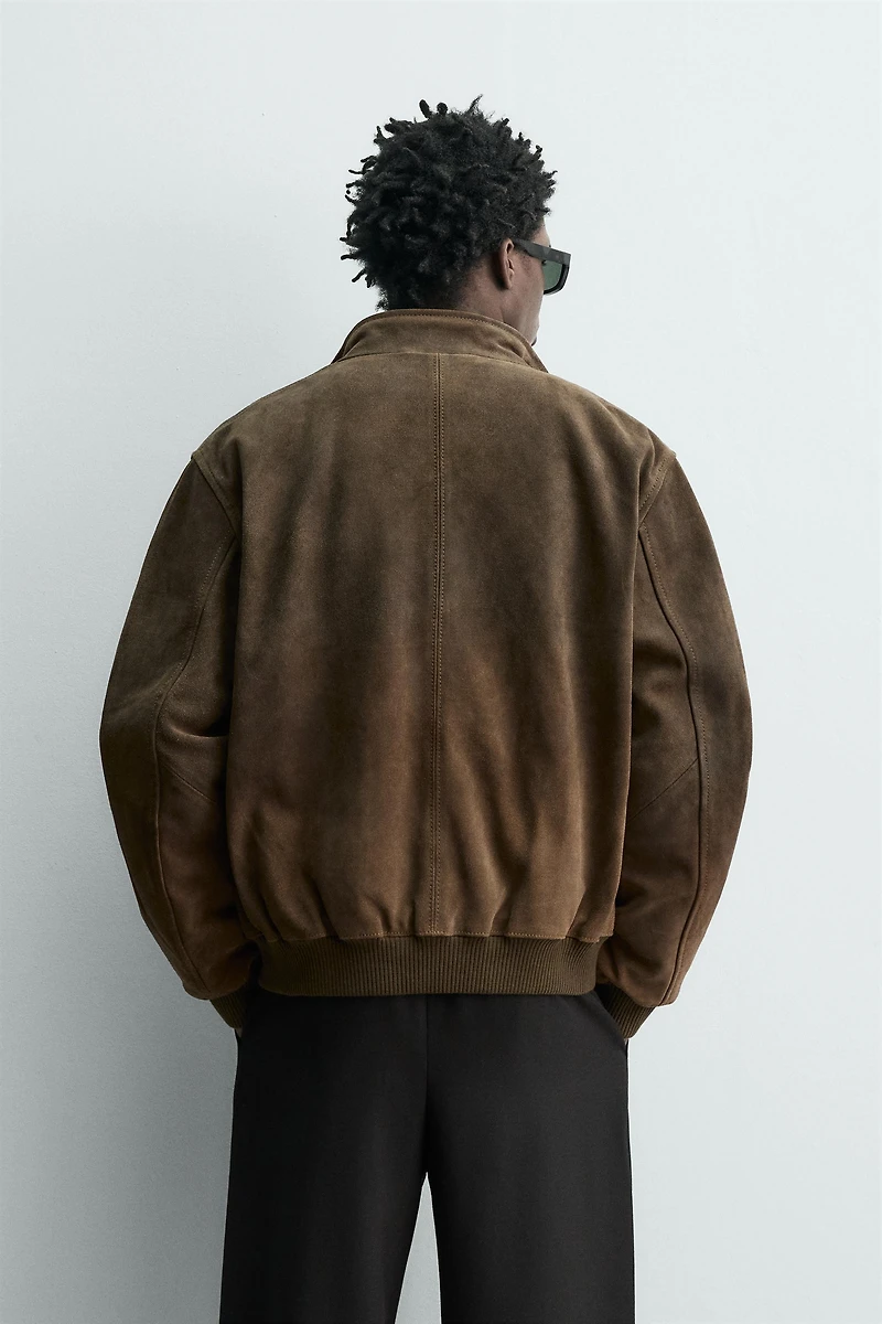 REGULAR FIT SUEDE LEATHER JACKET