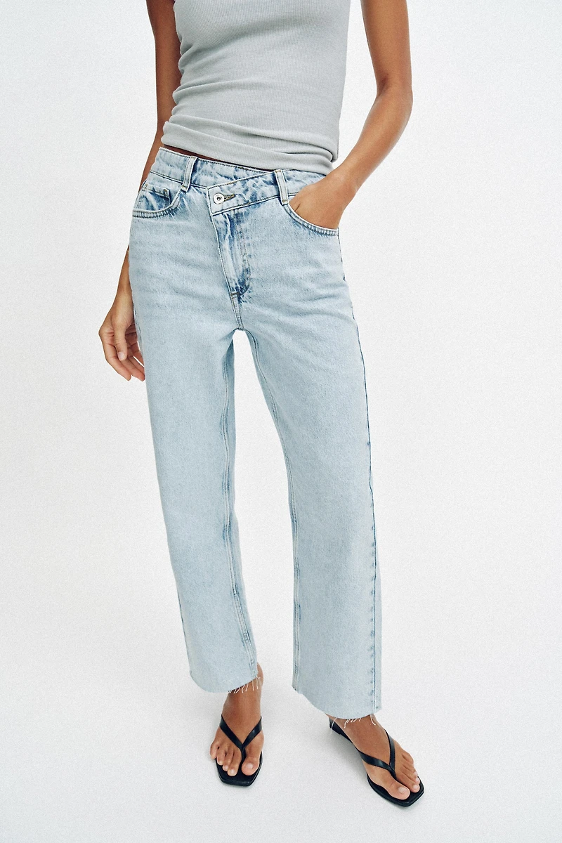 JEAN Z1975 DROIT TAILLE HAUTE CROISÉE