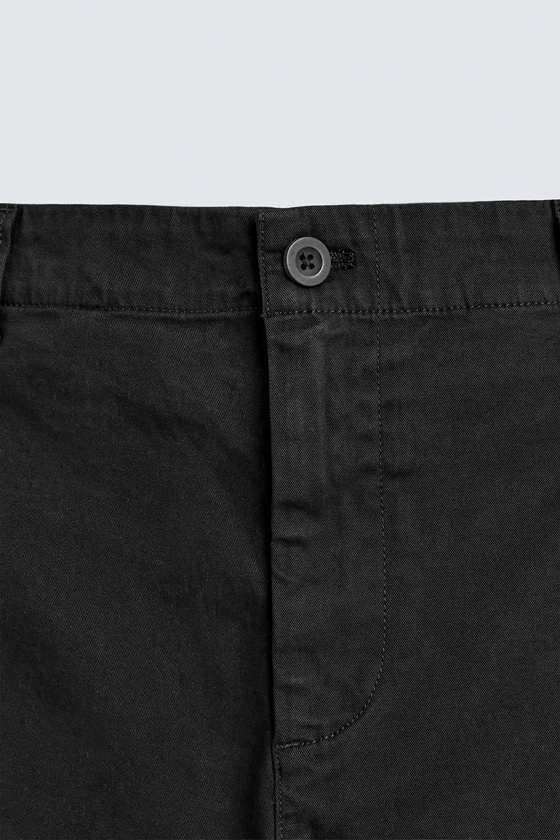 STRAIGHT FIT TWILL PANTS